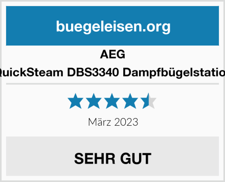 AEG QuickSteam DBS3340 Dampfbügelstation Test